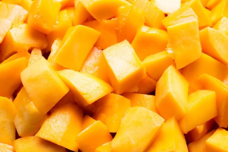 Cubed,Mango,Background,,Close up,,Mango,Background,,Top,View